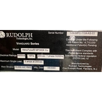 Rudolph Technologies Metapulse MP300X Cu measurement system
